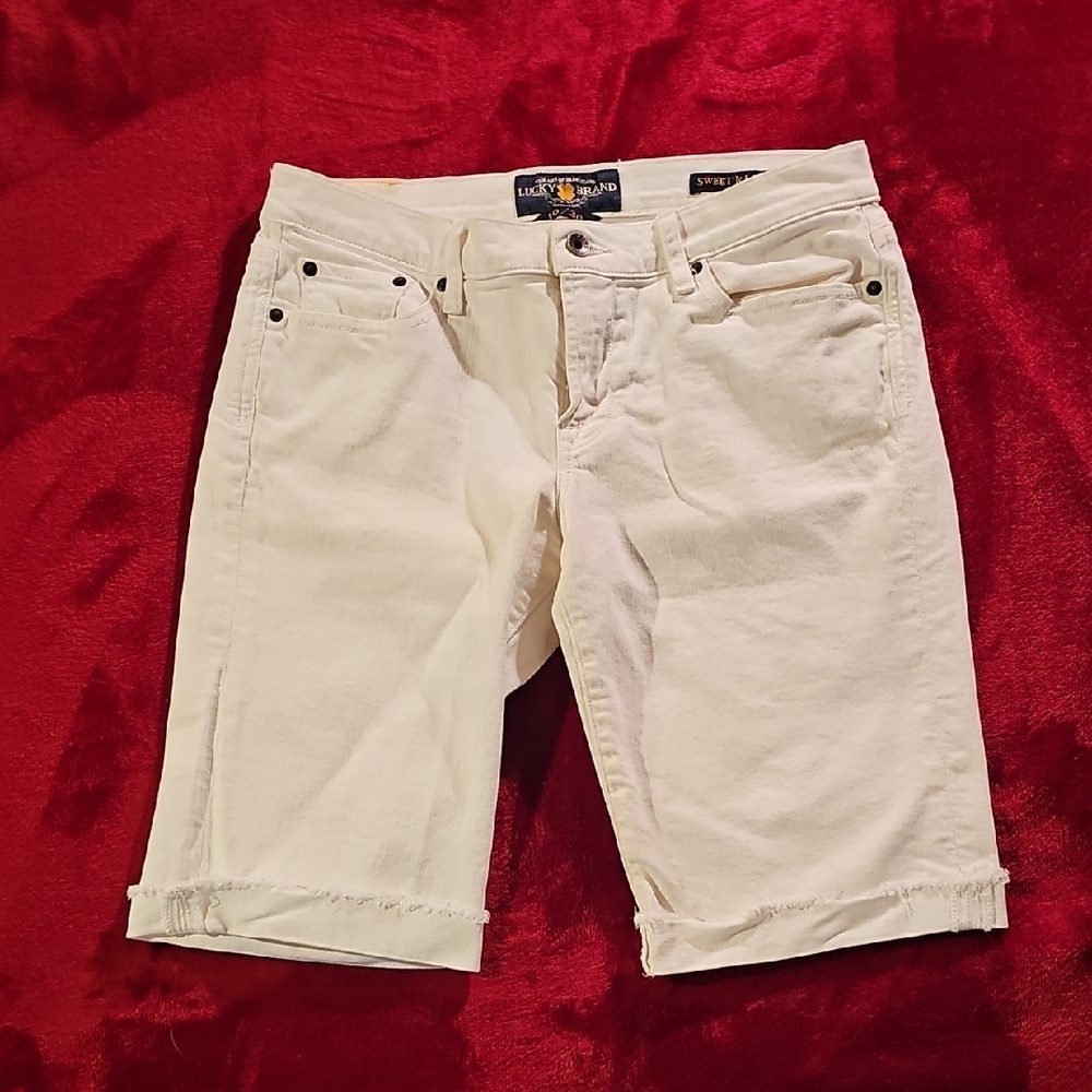 Lucky Brand White Denim Shorts size 10